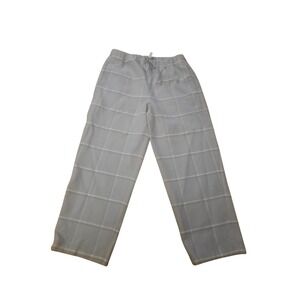 🧥 The Group / Babaton Aritzia Grey Windowpane Plaid Drawstring Pants – Size M